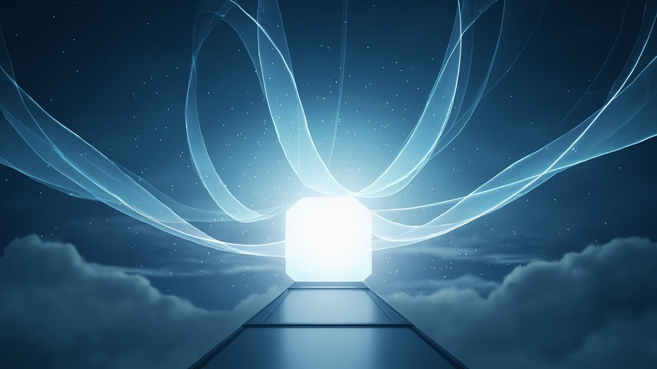OpenCode Go 上線 Gemini 4 Argon Contributor 文章封面,深藍色發光核心與光流插畫