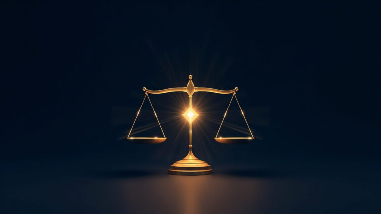 天平與光芒的法律 AI 示意圖